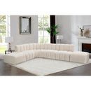  Manufacturer Color_Cream -- Arc 172" Cream Boucle Fabric Upholstered 7 pc Modular Sectional IMAGE 2