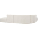  Manufacturer Color_Cream -- Arc 172" Cream Boucle Fabric Upholstered 7 pc Modular Sectional IMAGE 3