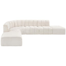  Manufacturer Color_Cream -- Arc 172" Cream Boucle Fabric Upholstered 7 pc Modular Sectional IMAGE 5