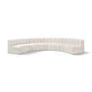  Manufacturer Color_Cream -- Arc 162" Cream Boucle Fabric Upholstered 7 pc Modular Sectional IMAGE 1