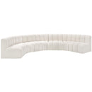 Manufacturer Color_Cream -- Arc 162" Cream Boucle Fabric Upholstered 7 pc Modular Sectional IMAGE 4