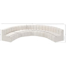  Manufacturer Color_Cream -- Arc 162" Cream Boucle Fabric Upholstered 7 pc Modular Sectional IMAGE 9