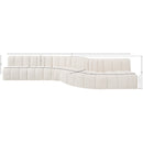  Manufacturer Color_Cream -- Arc 170" Cream Boucle Fabric Upholstered 7 pc Modular Sectional IMAGE 11