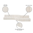  Manufacturer Color_Cream -- Arc 170" Cream Boucle Fabric Upholstered 7 pc Modular Sectional IMAGE 12