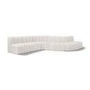  Manufacturer Color_Cream -- Arc 170" Cream Boucle Fabric Upholstered 7 pc Modular Sectional IMAGE 1