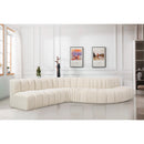  Manufacturer Color_Cream -- Arc 170" Cream Boucle Fabric Upholstered 7 pc Modular Sectional IMAGE 2