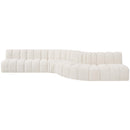  Manufacturer Color_Cream -- Arc 170" Cream Boucle Fabric Upholstered 7 pc Modular Sectional IMAGE 4