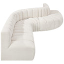  Manufacturer Color_Cream -- Arc 170" Cream Boucle Fabric Upholstered 7 pc Modular Sectional IMAGE 7