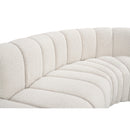 Meridian Arc Cream Boucle Fabric 7 pc Modular Sectional IMAGE 8