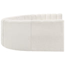  Manufacturer Color_Cream -- Arc 150" Cream Boucle Fabric Upholstered 8 pc Modular Sectional IMAGE 6