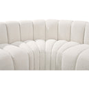 Meridian Arc Cream Boucle Fabric 8 pc Modular Sectional IMAGE 8