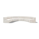  Manufacturer Color_Cream -- Arc 162" Cream Boucle Fabric Upholstered 8 pc Modular Sectional IMAGE 1