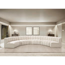  Manufacturer Color_Cream -- Arc 162" Cream Boucle Fabric Upholstered 8 pc Modular Sectional IMAGE 2