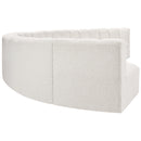 Meridian Arc Cream Boucle Fabric 8 pc Modular Sectional IMAGE 6