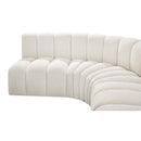  Manufacturer Color_Cream -- Arc 162" Cream Boucle Fabric Upholstered 8 pc Modular Sectional IMAGE 7