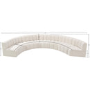  Manufacturer Color_Cream -- Arc 162" Cream Boucle Fabric Upholstered 8 pc Modular Sectional IMAGE 9
