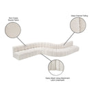  Manufacturer Color_Cream -- Arc 197" Cream Boucle Fabric Upholstered 8 pc Modular Sectional IMAGE 11