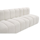  Manufacturer Color_Cream -- Arc 197" Cream Boucle Fabric Upholstered 8 pc Modular Sectional IMAGE 8