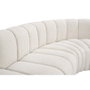  Manufacturer Color_Cream -- Arc 197" Cream Boucle Fabric Upholstered 8 pc Modular Sectional IMAGE 9