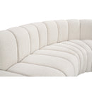 Meridian Arc Cream Boucle Fabric 8 pc Modular Sectional IMAGE 9