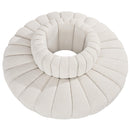  Manufacturer Color_Cream -- Arc 90" Cream Boucle Fabric Upholstered 8 pc Modular Sectional IMAGE 3