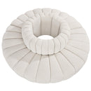 Meridian Arc Cream Boucle Fabric 8 pc Modular Sectional IMAGE 3