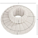  Manufacturer Color_Cream -- Arc 90" Cream Boucle Fabric Upholstered 8 pc Modular Sectional IMAGE 6
