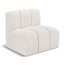  Manufacturer Color_Cream -- Arc Cream Boucle Fabric Upholstered Modular Straight Chair IMAGE 1