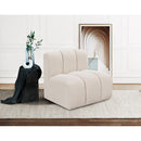  Manufacturer Color_Cream -- Arc Cream Boucle Fabric Upholstered Modular Straight Chair IMAGE 2