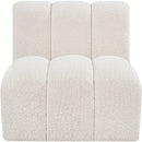  Manufacturer Color_Cream -- Arc Cream Boucle Fabric Upholstered Modular Straight Chair IMAGE 4
