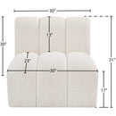  Manufacturer Color_Cream -- Arc Cream Boucle Fabric Upholstered Modular Straight Chair IMAGE 7