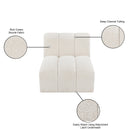  Manufacturer Color_Cream -- Arc Cream Boucle Fabric Upholstered Modular Straight Chair IMAGE 8