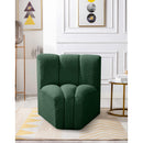  Manufacturer Color_Green -- Arc Green Boucle Fabric Upholstered Modular Curved Corner Chair IMAGE 2