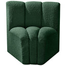  Manufacturer Color_Green -- Arc Green Boucle Fabric Upholstered Modular Curved Corner Chair IMAGE 4