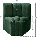 Manufacturer Color_Green -- Arc Green Boucle Fabric Upholstered Modular Curved Corner Chair IMAGE 7