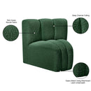  Manufacturer Color_Green -- Arc Green Boucle Fabric Upholstered Modular Curved Corner Chair IMAGE 8
