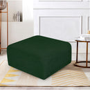  Manufacturer Color_Green -- Arc Green Boucle Fabric Upholstered Modular Ottoman IMAGE 2