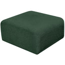  Manufacturer Color_Green -- Arc Green Boucle Fabric Upholstered Modular Ottoman IMAGE 3