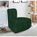  Manufacturer Color_Green -- Arc Green Boucle Fabric Upholstered Modular Reverse Corner Chair IMAGE 2