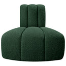 Meridian Arc Green Boucle Fabric Reverse Corner IMAGE 4