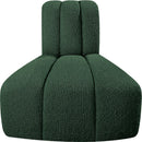 Meridian Arc Green Boucle Fabric Reverse Corner IMAGE 5