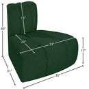  Manufacturer Color_Green -- Arc Green Boucle Fabric Upholstered Modular Reverse Corner Chair IMAGE 8