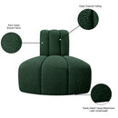  Manufacturer Color_Green -- Arc Green Boucle Fabric Upholstered Modular Reverse Corner Chair IMAGE 9