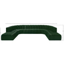 Meridian Arc Green Boucle Fabric 10 pc Modular Sectional IMAGE 10
