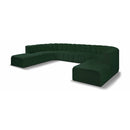  Manufacturer Color_Green -- Arc 161" Green Boucle Fabric Upholstered 10 pc Modular Sectional IMAGE 1