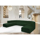  Manufacturer Color_Green -- Arc 161" Green Boucle Fabric Upholstered 10 pc Modular Sectional IMAGE 2