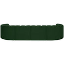 Meridian Arc Green Boucle Fabric 10 pc Modular Sectional IMAGE 3