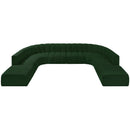  Manufacturer Color_Green -- Arc 161" Green Boucle Fabric Upholstered 10 pc Modular Sectional IMAGE 5