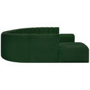  Manufacturer Color_Green -- Arc 161" Green Boucle Fabric Upholstered 10 pc Modular Sectional IMAGE 6