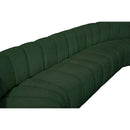  Manufacturer Color_Green -- Arc 161" Green Boucle Fabric Upholstered 10 pc Modular Sectional IMAGE 8